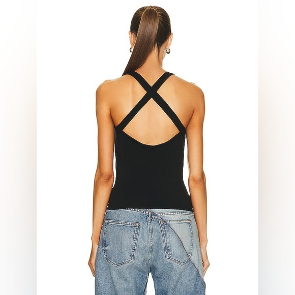 8. NWT EB DENIM COWL BUCKLE TOP - Picture 3 of 9